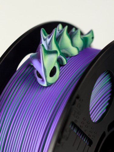 Трехцветный PLA шелк фиолетовый зеленый желтый пластик Bestfilament для 3D-принтеров 1 кг (1,75 мм)