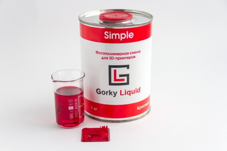 Фотополимерная смола Gorky Liquid "Simple" красная 1 кг