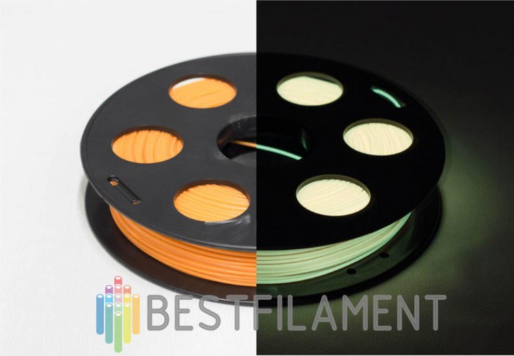 Светящийся в темноте PLA пластик Bestfilament для 3D-принтеров, цвет лимонный, 0,5 кг (1,75 мм) Светящийся в темноте PLA пластик Bestfilament для 3D-принтеров, цвет лимонный, 0,5 кг (1,75 мм)