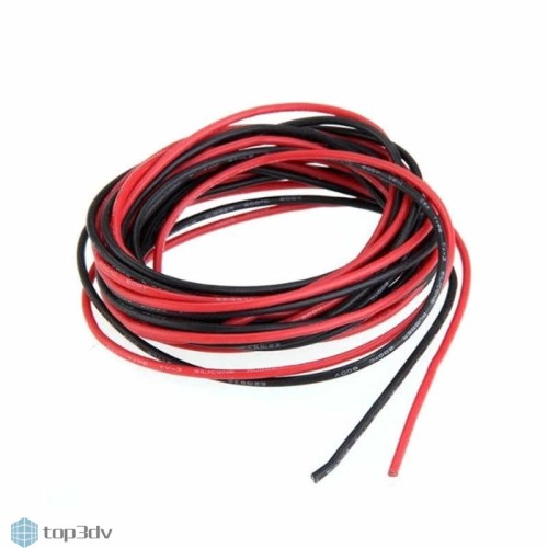 Провод AWG20 силиконовый 3м красный+3м черный