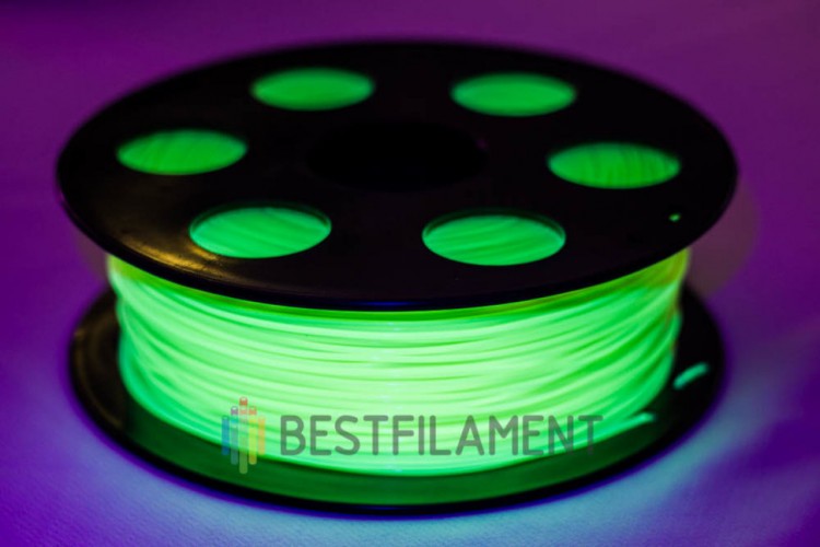 Флуоресцентный PETG пластик Bestfilament для 3D-принтеров, цвет желтый, 1 кг (1,75 мм)