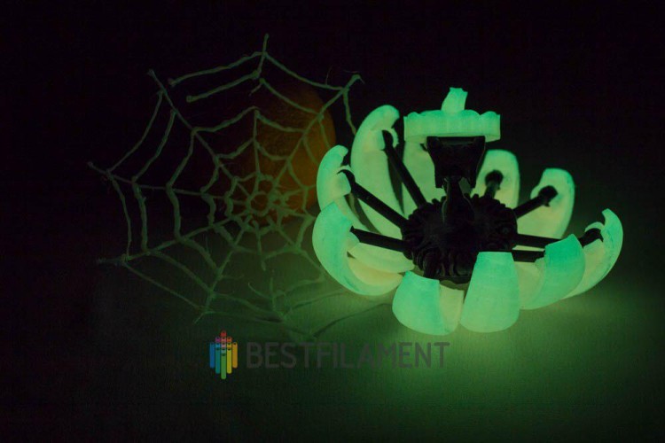 Пробник светящегося PLA-пластика Bestfilament, цвет лимонный, 1.75 мм