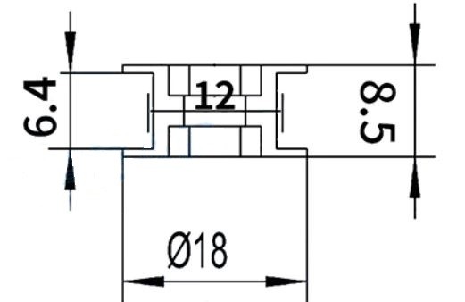 Шкив с зубьями под ремень GT2 c шириной 6 мм
