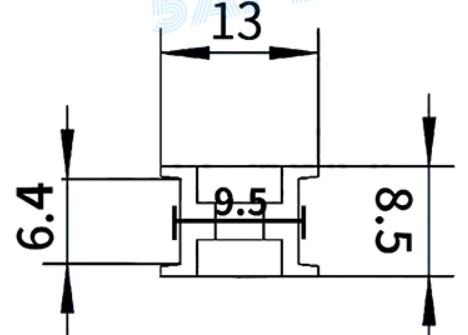 Шкив с зубьями под ремень GT2 c шириной 6 мм