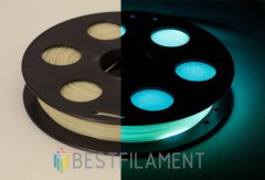 Светящийся в темноте PLA пластик Bestfilament для 3D-принтеров, цвет бирюзовый, 0,5 кг (1,75 мм)