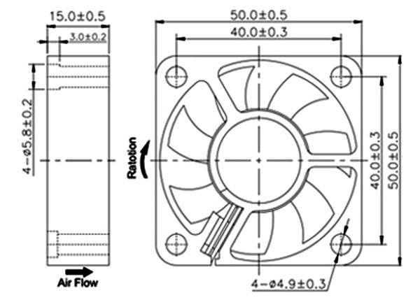 Вентилятор 5015 5В